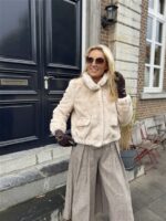 Faux Fur F25503 Beige