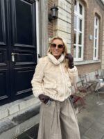 Faux Fur F25503 Beige