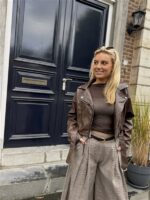 Lederlook Jasje Bruin 4584