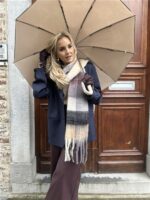 Sjaal Ruit S25603 Bruin