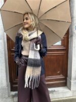 Sjaal Ruit S25603 Bruin