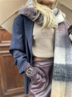 Sjaal Ruit S25603 Bruin