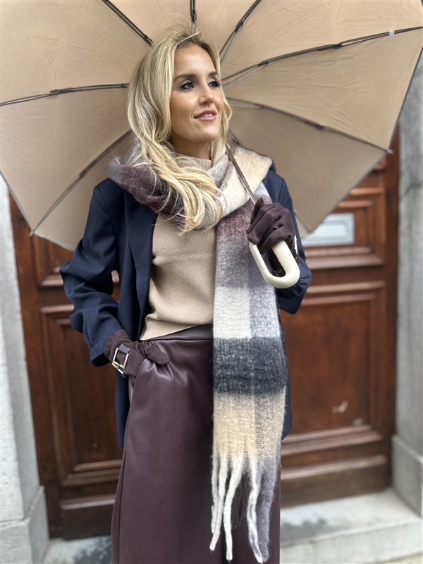 Lederlook Wide Leg H4729 Bordeaux