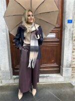 Lederlook Wide Leg H4729 Bordeaux