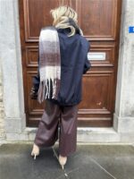 Sjaal Ruit S25603 Bruin