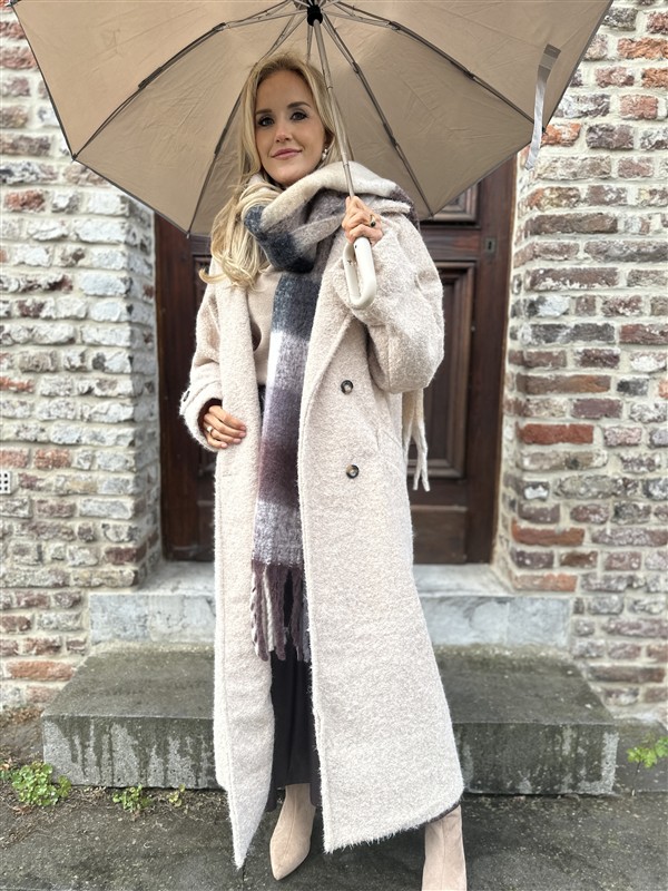 Sjaal Ruit S25603 Bruin