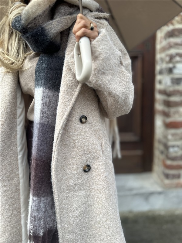 Sjaal Ruit S25603 Bruin