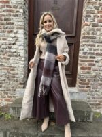 Sjaal Ruit S25603 Bruin