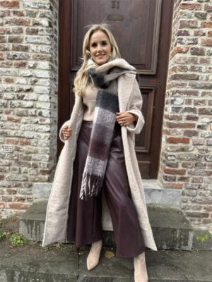 Sjaal Ruit S25603 Bruin