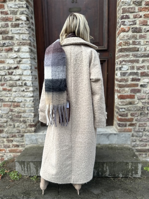 Sjaal Ruit S25603 Bruin