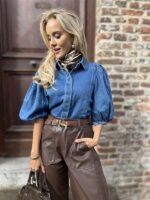 Barrelfit Lederlook Broek Bruin 7222-P8