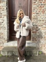 Barrelfit Lederlook Broek Bruin 7222-P8