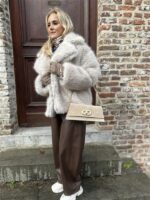 Handschoen Gouden Gesp G12103 Taupe