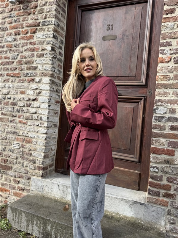 Blazer 4512 Bow Taille Bordeaux