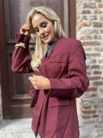 Blazer 4512 Bow Taille Bordeaux