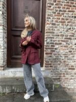 Blazer 4512 Bow Taille Bordeaux