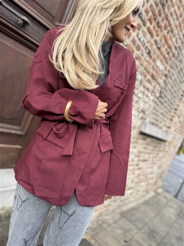 Blazer 4512 Bow Taille Bordeaux