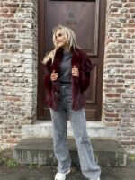 Faux Fur 98231 Uni Bordeaux