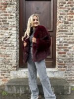 Faux Fur 98231 Uni Bordeaux