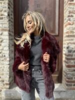 Faux Fur 98231 Uni Bordeaux