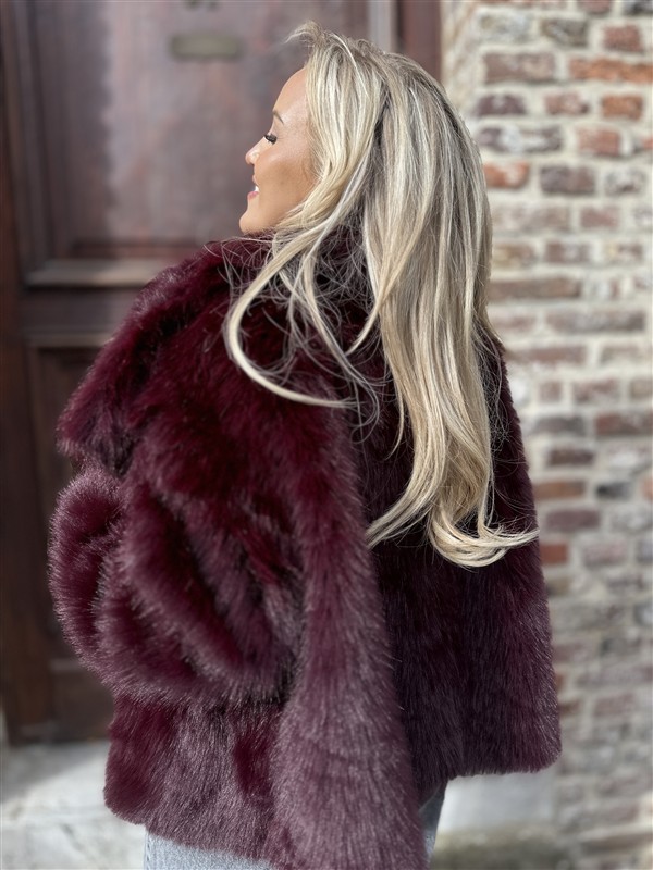 Faux Fur 98231 Uni Bordeaux
