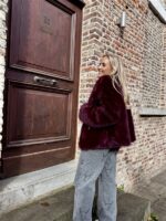 Faux Fur 98231 Uni Bordeaux