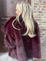 Faux Fur 98231 Uni Bordeaux