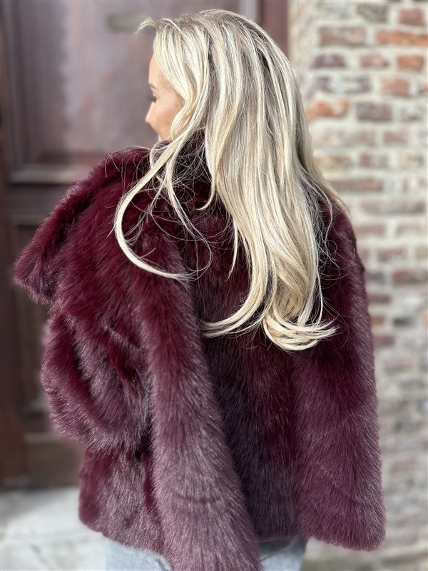 Faux Fur 98231 Uni Bordeaux