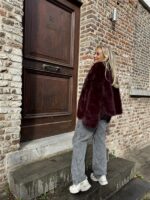 Faux Fur 98231 Uni Bordeaux