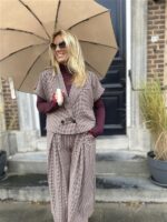 Broek Pdp Bordeaux Met Riem