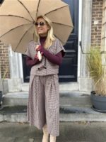 Broek Pdp Bordeaux Met Riem