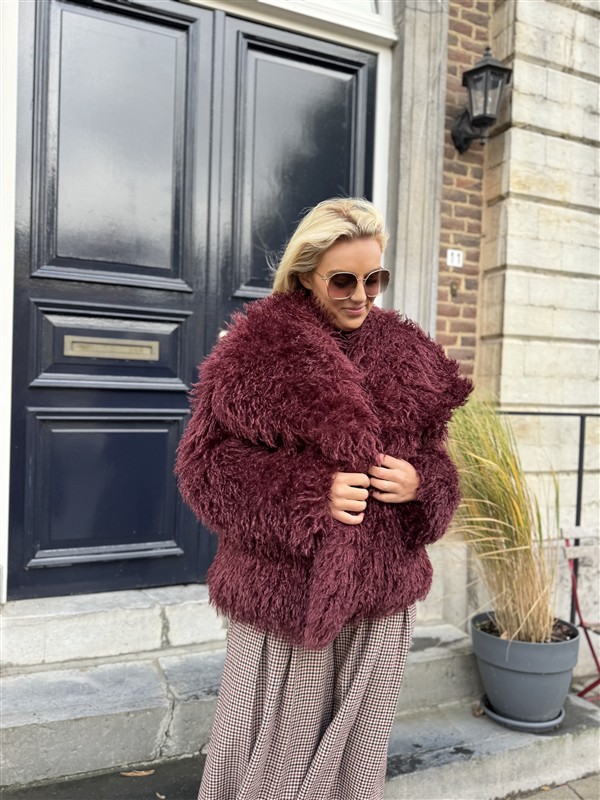 Furry Coat Bordeaux 41085