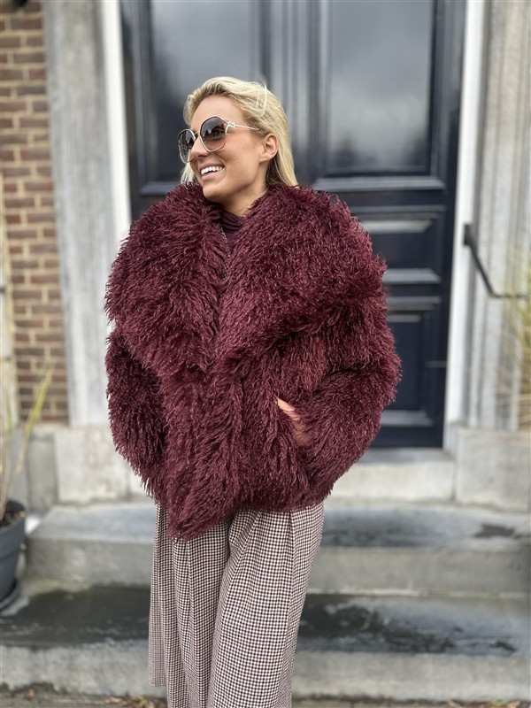 Furry Coat Bordeaux 41085
