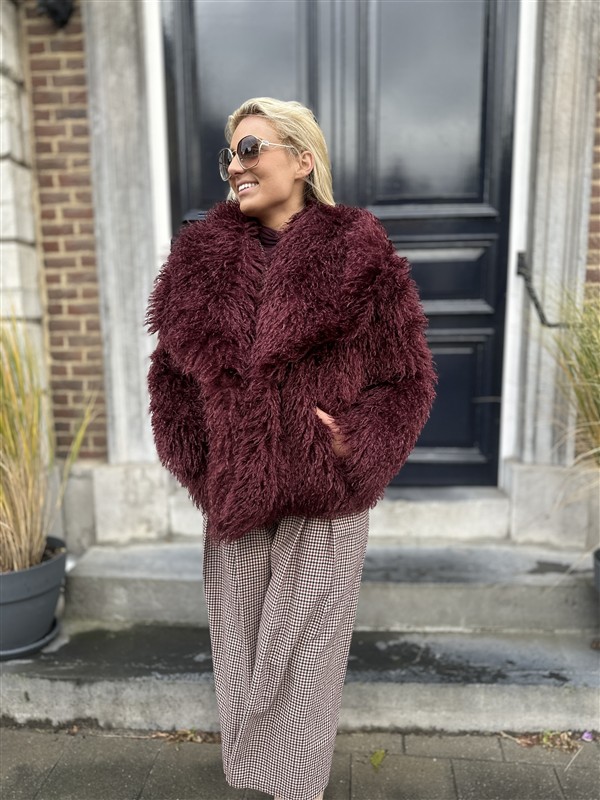 Furry Coat Bordeaux 41085