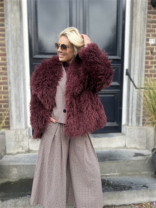 Furry Coat Bordeaux 41085