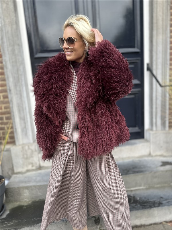 Furry Coat Bordeaux 41085