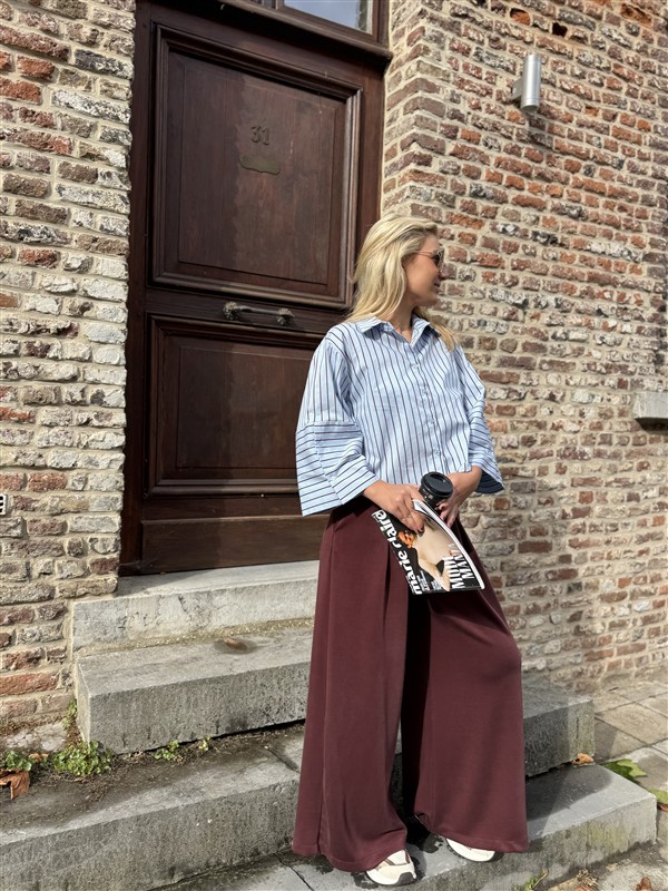 Pantalon Wide Bordeaux H3207