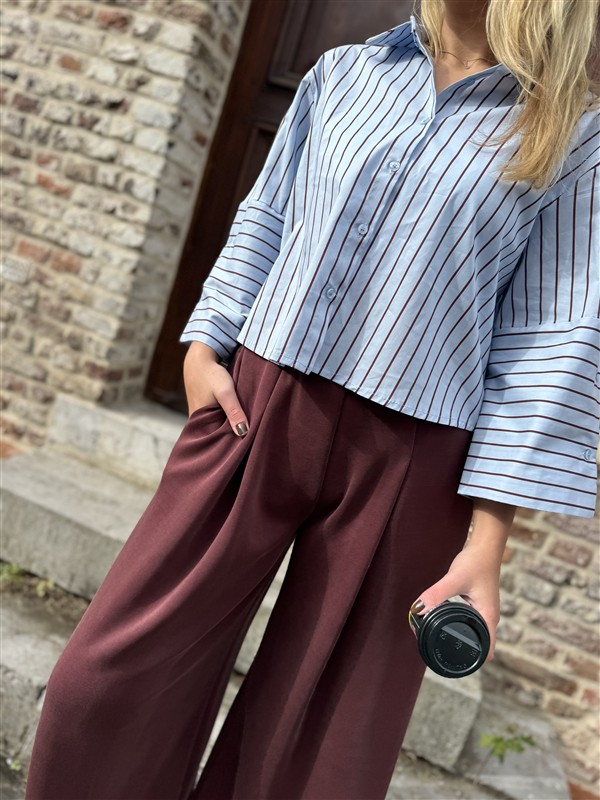 Pantalon Wide Bordeaux H3207