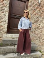 Pantalon Wide Bordeaux H3207