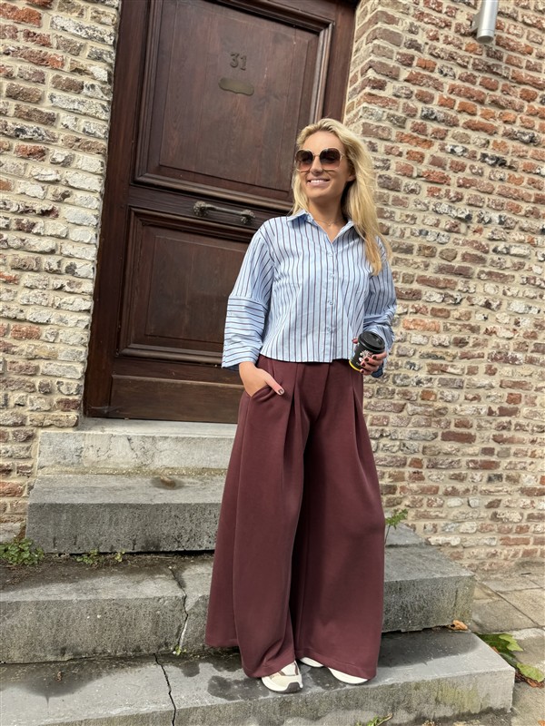 Pantalon Wide Bordeaux H3207