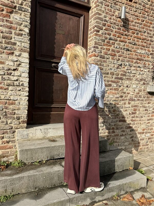 Pantalon Wide Bordeaux H3207