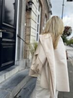 Poncho Cape Overslag Ecru L3m351