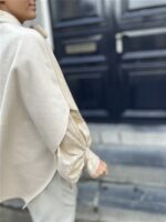 Poncho Cape Overslag Ecru L3m351