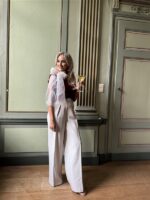 Knittop 7068 Satin Bow Hals Bordeaux