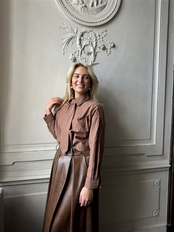 Hemd Ch3561 Cravat Bruin