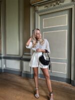 Tweed Short Pc79a Riem Gouddet Ecru