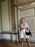 Tweed Short Pc79a Riem Gouddet Ecru