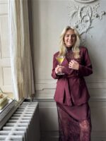 Top Tsl1720 Dentelle Fine Bordeaux