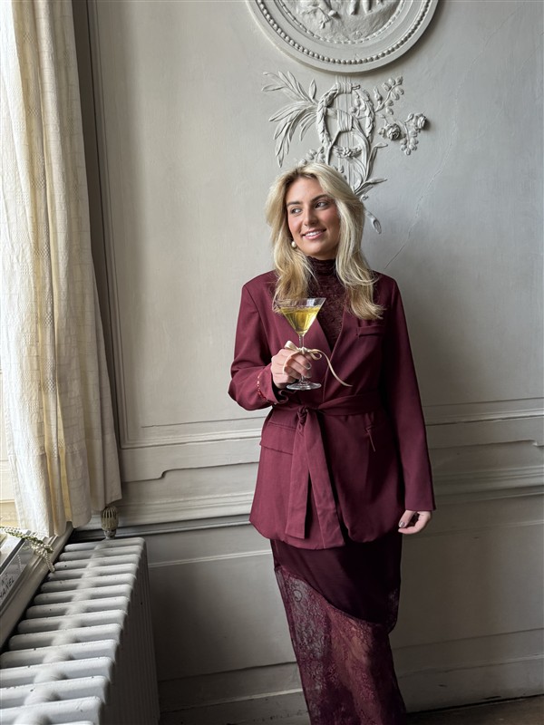 Top Tsl1720 Dentelle Fine Bordeaux