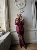 Top Tsl1720 Dentelle Fine Bordeaux